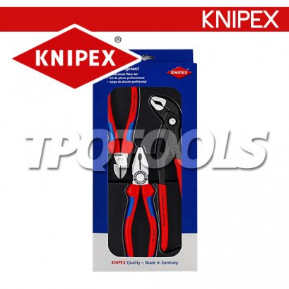 KNIPEX 002009V01 คีมชุด 3 ตัว/ชุด ด้าม TWOTONE KNIPEX คะนิเพค คีมช่างมืออาชีพอันดับ 1 MADE IN GERMANY