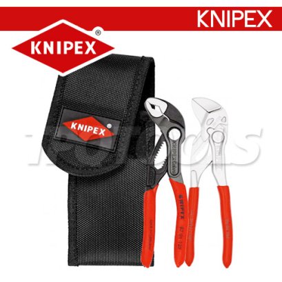 KNIPEX 002072V04 ชุดคีมคอม้า คีมปั๊มน้ำ มินิ 2 ตัวชุด พร้อมกระเป๋าใส่คีม KNIPEX คะนิเพค คีมช่างมืออาชีพอันดับ 1 MADE IN GERMANY