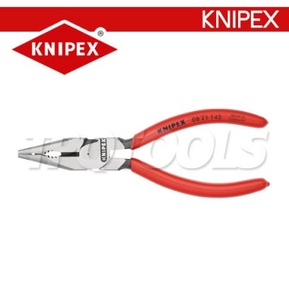 KNIPEX 0821145 คีมปากจิ้งจกรุ่นปากบาง ขนาด 6 นิ้ว / NEEDLE -NOSE COMBINATION PLIERS KNIPEX คะนิเพค คีมช่างมืออาชีพอันดับ 1 MADE IN GERMANY