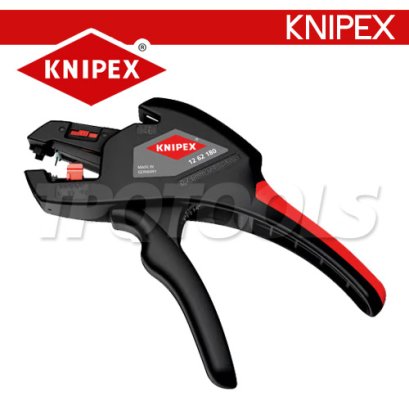 KNIPEX 1252195 คีมปอกสายไฟอัตโนมัติแบบกลม ขนาดสายไฟปอกได้ 0.08-16 SQMM / AWG 28-5 ความยาวด้าม 8 นิ้ว / 195 มม. KNIPEX คะนิเพค คีมช่างมืออาชีพอันดับ 1 MADE IN GERMANY