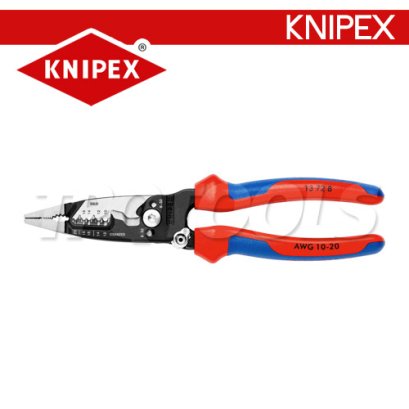 KNIPEX 13728 คีมปอกสายไฟ/คีมปากรวมงานไฟฟ้า ขนาด 200 มม. / 8 นิ้ว KNIPEX คะนิเพค คีมช่างมืออาชีพอันดับ 1 MADE IN GERMANY