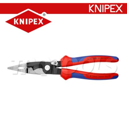 KNIPEX 1392200 คีมช่างปากรวม / คีมสำหรับติดตั้งงานไฟฟ้า 8 นิ้ว (200 มม.) ด้ามยาง TWOTONE / ELECTRICAL INSTALLATION PLIERS KNIPEX คะนิเพค คีมช่างมืออาชีพอันดับ 1 MADE IN GERMANY