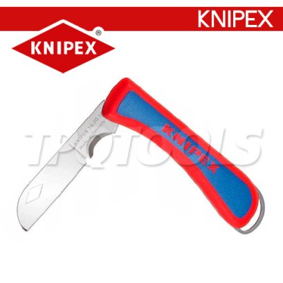 KNIPEX 162050 มีดพับช่างไฟ สำหรับช่างไฟฟ้า ขนาด 120 มม. FOLDING KNIFE FOR ELECTRICIANS KNIPEX คะนิเพค คีมช่างมืออาชีพอันดับ 1 MADE IN GERMANY