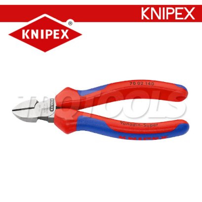 KNIPEX 7002140 คีมตัดปากเฉียง ขนาด 140 มม. / 5 นิ้ว ด้ามหนา TWOTONE KNIPEX คะนิเพค คีมช่างมืออาชีพอันดับ 1 MADE IN GERMANY