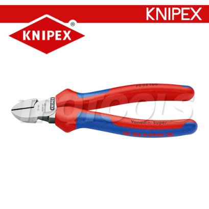 KNIPEX 7002160 คีมตัดปากเฉียง ขนาด 160 มม. / 6 นิ้ว ด้ามหนา TWOTONE KNIPEX คะนิเพค คีมช่างมืออาชีพอันดับ 1 MADE IN GERMANY