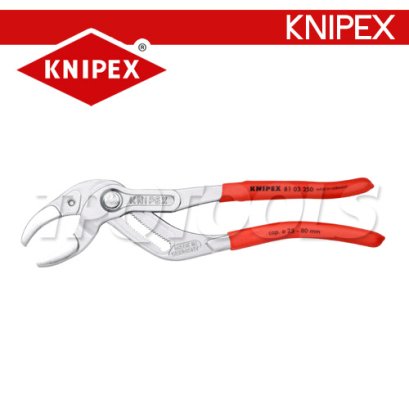 KNIPEX 8103250 คีมเชื่อม/คีมสำหรับต่อท่อฟิตติ้ง งานท่อต่างๆ รุ่นงานหนัก เส้นผ่านศูนย์กลาง 25-80 มม. ความยาวคีม 10 นิ้ว ชุบโครมวานาเดี่ยม ด้ามพลาสติกกันลื่น KNIPEX คะนิเพค คีมช่างมืออาชีพอันดับ 1 MADE IN GERMANY