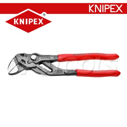 KNIPEX 8601180 คีมประแจขันน็อตในตัวเดียว / คีมคอเลื่อน 7 นิ้ว / 180 มม. เหล็กรมดำ ด้ามบางพลาสติกกันลื่น KNIPEX คะนิเพค คีมช่างมืออาชีพอันดับ 1 MADE IN GERMANY