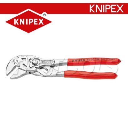 KNIPEX 8603180 คีมประแจขันน็อตในตัวเดียว / คีมคอเลื่อน 7 นิ้ว โครวานาเดียม ด้ามพลาสติก KNIPEX คะนิเพค คีมช่างมืออาชีพอันดับ 1 MADE IN GERMANY