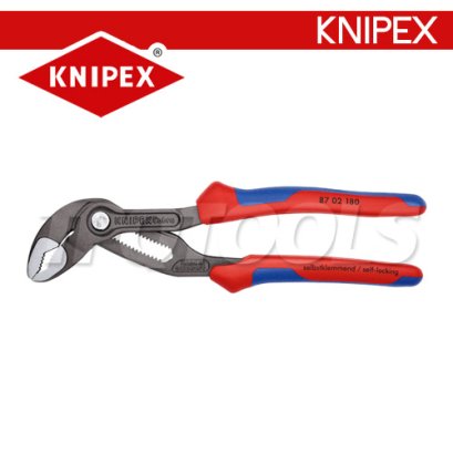 KNIPEX 8702180 คีมปั๊มน้ำไฮเทค/คีมถอดปั๊มน้ำอเนกประสงค์ จับท่อ 1.1/2 นิ้ว  มม. ขนาด 7 นิ้ว ด้ามหนา TWOTONE KNIPEX คะนิเพค คีมช่างมืออาชีพอันดับ 1 MADE IN GERMANY