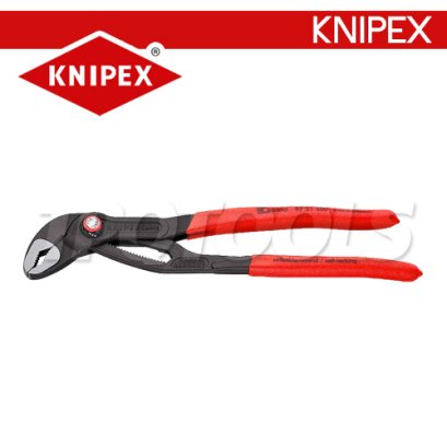 KNIPEX 8721250 คีมปั๊มน้ำ/คีมถอดปั๊มน้ำ COBRA QUICKSET จับท่อสูงสุด 50 มม. / 2 นิ้ว ความยาว 10 นิ้ว / 250 มม. ด้ามพลาสติกกันลื่น KNIPEX คะนิเพค คีมช่างมืออาชีพอันดับ 1 MADE IN GERMANY