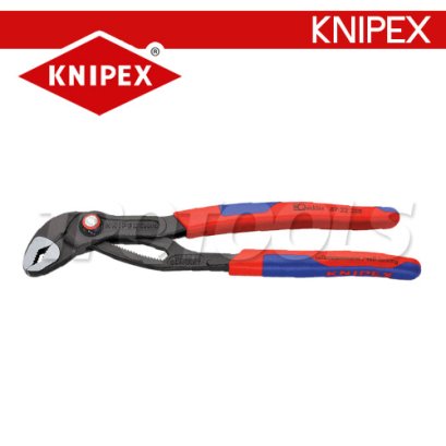 KNIPEX 8722250 คีมปั๊มน้ำ/คีมถอดปั๊มน้ำ COBRA QUICKSET จับท่อสูงสุด 50 มม. / 2 นิ้ว ความยาว 10 นิ้ว /250 มม. ด้าม TWOTONE KNIPEX คะนิเพค คีมช่างมืออาชีพอันดับ 1 MADE IN GERMANY