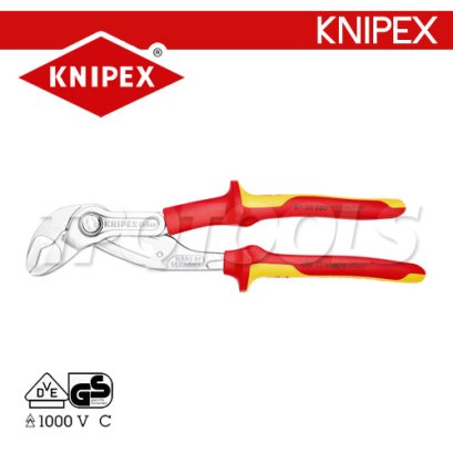 KNIPEX 8726250 คีมปั๊มน้ำไฮเทค/คีมถอดปั๊มน้ำอเนกประสงค์ จับท่อ 2 นิ้ว ขนาด 10 นิ้ว ด้ามฉนวนกันไฟฟ้า VDE1000 KNIPEX คะนิเพค คีมช่างมืออาชีพอันดับ 1 MADE IN GERMANY