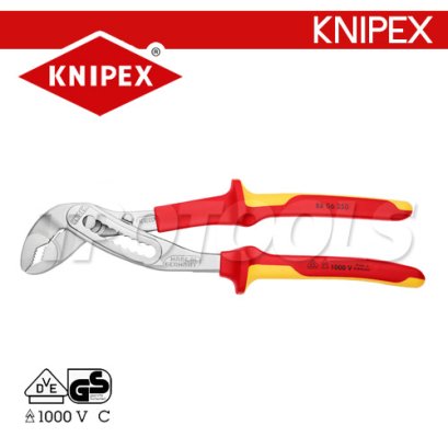 KNIPEX 8806250 คีมปั๊มน้ำ ALKIGATOR รุ่นด้ามฉนวนกันไฟฟ้า VDE1000 KNIPEX คะนิเพค คีมช่างมืออาชีพอันดับ 1 MADE IN GERMANY