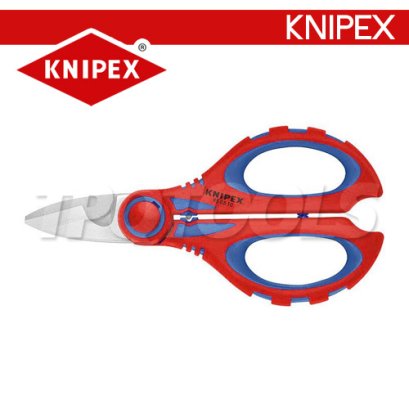 KNIPEX 950510 กรรไกรสำหรับช่างไฟฟ้า มีย้ำสลิปเข้าหลายสาย ขนาด 0.5-6 SQMM. ความยาว 160 มม. / 6 นิ้ว KNIPEX คะนิเพค คีมช่างมืออาชีพอันดับ 1 MADE IN GERMANY