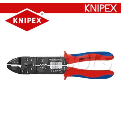 KNIPEX 9722240 คีมย้ำอเนกประสงค์ 0.5-6.0 SQMM. ความยาวทั้งตัว 240 มม. / 9.5 นิ้ว CRIMPING TOOLS KNIPEX คะนิเพค คีมช่างมืออาชีพอันดับ 1 MADE IN GERMANY