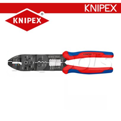 KNIPEX 9732240 คีมย้ำหางปลาเปลือย มีฉนวน 0.5-6.0 SQMM. ความยาวทั้งตัว 240 มม. KNIPEX คะนิเพค คีมช่างมืออาชีพอันดับ 1 MADE IN GERMANY