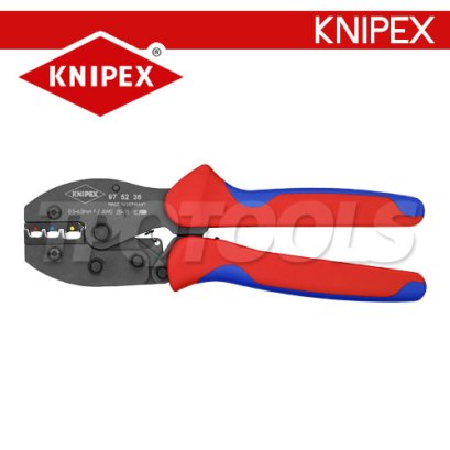 KNIPEX 975236 คีมย้ำหางปลามีฉนวนและตัดงอ 0.5-6.0 SQMM. ความยาวทั้งตัว 220 มม. PRECIFORCE CRIMPING TOOLS KNIPEX คะนิเพค คีมช่างมืออาชีพอันดับ 1 MADE IN GERMANY