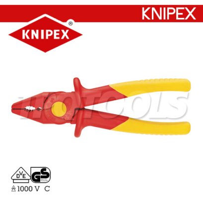KNIPEX 986201 คีมปากแบน/คีมปากจิ้งจกพลาสติก ขนาด 180 มม. / 7 นิ้ว KNIPEX คะนิเพค คีมช่างมืออาชีพอันดับ 1 MADE IN GERMANY