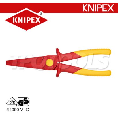 KNIPEX 986202 คีมพลาสติกปากแหลมกันไฟ ขนาด 9 นิ้ว VDE ความยาว 220 มม. KNIPEX คะนิเพค คีมช่างมืออาชีพอันดับ 1 MADE IN GERMANY