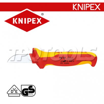 KNIPEX 9852 มีดปอกสายไฟ /CABLE KNIFE VDE1000V KNIPEX คะนิเพค คีมช่างมืออาชีพอันดับ 1 MADE IN GERMANY