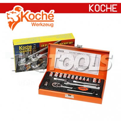 KCH019 บล็อกชุด 19 ตัวชุด SQ.DR.1/4&quot;