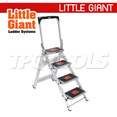LG10410BA บันไดอลูมิเนียม Safety step 4 ขั้น พร้อมด้ามจับ รุ่น 10410BA "LITTLE GIANT"