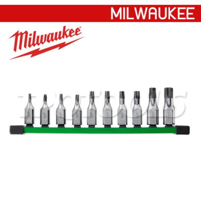 48-22-9531 (006129501) ชุดบ๊อกซ์หัวไขควง TORX ชุดลูกบล็อกหัวท็อกซ์ SQ.DR.3/8&Prime; 10 ชิ้น (T20-T60) MILWAUKEE (มิลวอคกี้)