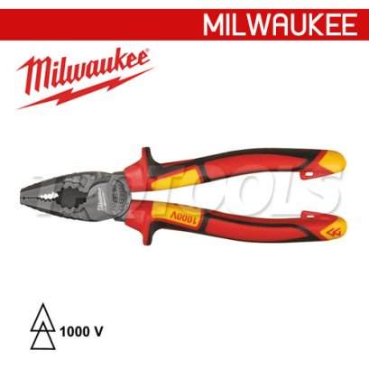 4932464572 (129307173) คีมปากตรง 180 มม. หุ้มฉนวนกันไฟฟ้า VDE1000V MILWAUKEE (มิลวอคกี้)