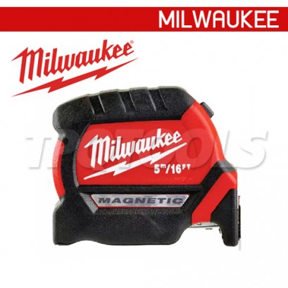 48-22-0616 (076002492) ตลับเมตร 5 เมตร / 16 ฟุต MILWAUKEE COMPACT MAGNETIC