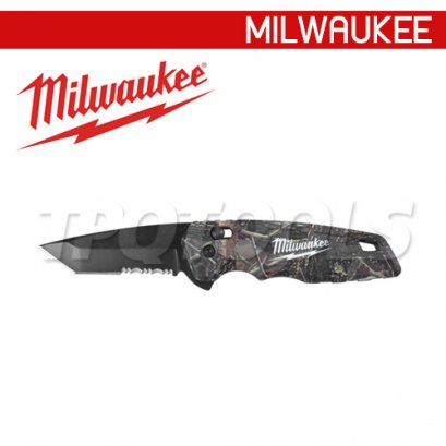 48-22-1535 (006084301) มีดพับฟันเลื่อยลายพรางระบบสปริงเปิด/ปิด MILWAUKEE