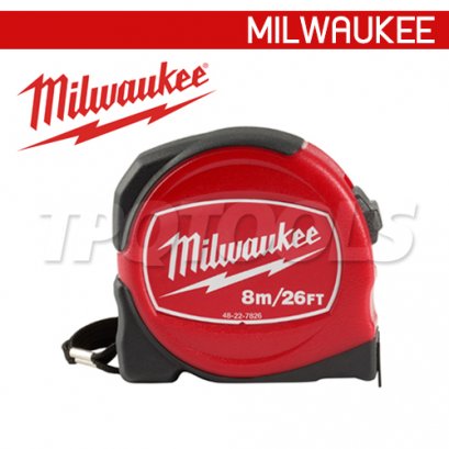 48-22-7826 (076002285) ตลับเมตรรุ่น RED 8 เมตร / 26 ฟุต MILWAUKEE