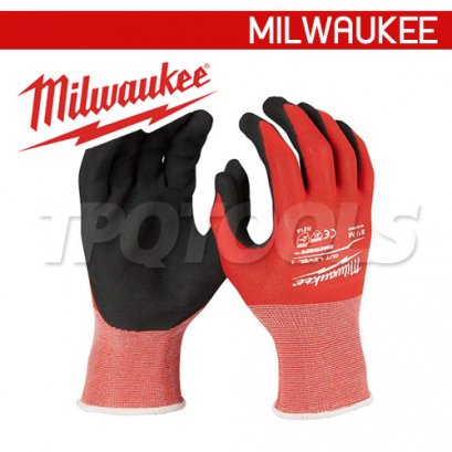 48-22-8901 (006067501) M ถุงมือกันบาด Cut 1 Dipped Gloves MILWAUKEE