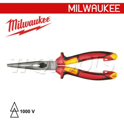 4932464564 (129307171) คีมปากแหลม 205 มม. หุ้มฉนวนกันไฟฟ้า VDE1000V MILWAUKEE (มิลวอคกี้)