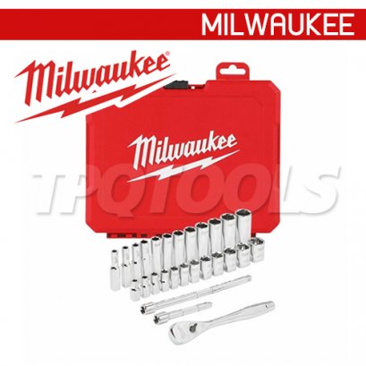4932464943 (006074502) ชุดประแจบล็อก 1/4&quot; 28 ชิ้น MILWAUKEE