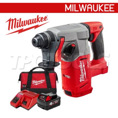 M18BLH-401B (018651016) ชุดสว่านโรตารี่ 26 มม. 18V พร้อมแบต+แท่นชาร์จ+กระเป๋าเครื่องมือช่าง M18 REDSTART MILWAUKEE (มิลวอคกี้)