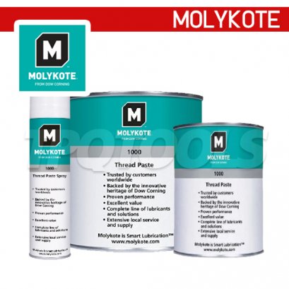 MOLYKOTE 1000 Paste จารบีหล่อลื่น จารบีทาเกลียว 1000 gm. (Molykote 1000 Paste จารบีหล่อลื่นแบบสเปรย์ -400 ml.)