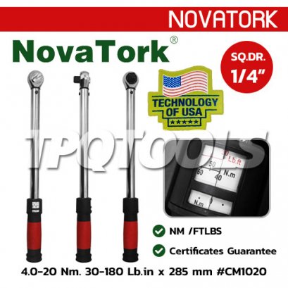CM1020 (SQ.DR.1/4&quot;) ประแจขันปอนด์ 4.0-20 Nm / 30-180 FT.LBS.