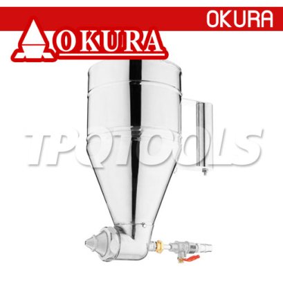 9513A กาพ่นเทคเจอร์ 5 ลิตร (กระป๋องเหล็ก) ขนาดปากพ่น 6,8 มม. ทางเข้าลม 1/4" NPT, BSP OKURA