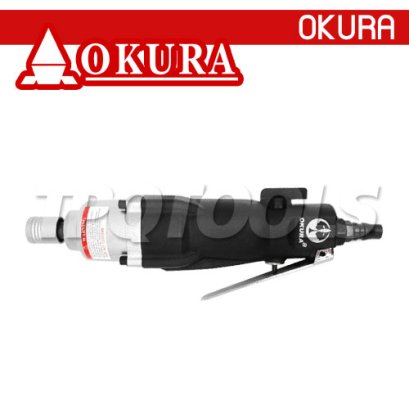C-OK-ASD-08A ไขควงลม ขนาดปากจับ 6.35 มม. NUT CAPACITY 8-10 มม. ความเร็วรอบ 11000RPM ความยาวรวม 195 มม. OKURA