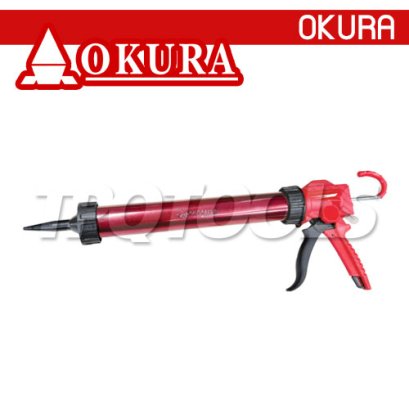 C-SG-370 ปืนยิงกาว ซิลิโคน อะคริลิค ไส้กรอก รุ่นใช้งานหนัก สำหรับใส่ไส้กรอก 300ML, 400ML ,600ML ความโตหลอด 50x370 มม. OKURA