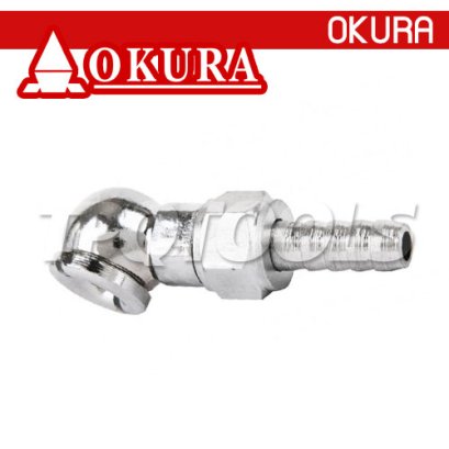 C-TTC-21 หัวเติมลมสั้นถอดได้ รุ่นหางปลา 5/16" OKURA