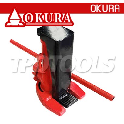 E-OK-10TJ-S แม่แรงยกข้างแบบขันเกลียวระบบก็อกแก็ก-ฟรีมือ ขนาด 10 ตัน "OKURA"