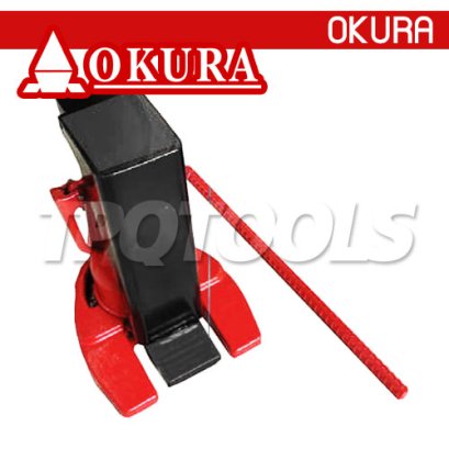 E-OK-5TJ-S แม่แรงยกข้างแบบขันเกลียวระบบก็อกแก็ก-ฟรีมือ ขนาด 5 ตัน "OKURA"