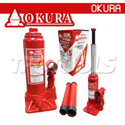 E-OK-BJ05 แม่แรงกระปุก 5 ตัน มีระบบ VALVE OVERLOAD "OKURA"