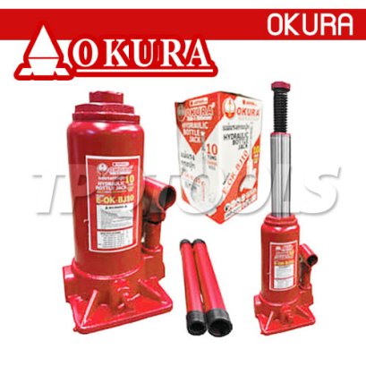 E-OK-BJ10 แม่แรงกระปุก 10 ตัน มีระบบ VALVE OVERLOAD "OKURA"