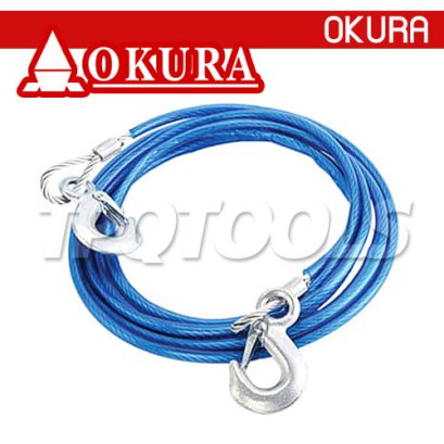 E-TC-0804 สลิงลากรถยนต์ ใช้งาน 3 ตัน ขนาดสลิง 8 มม. x 4 เมตร "OKURA"
