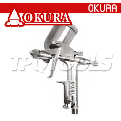 F-2 กาพ่นสีใช้ลม กระป๋องบน ขนาดปาก 0.5 มม. 200CC ความจุลม 2.4 CFM OKURA