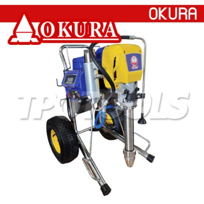 OKURA1095 ปั๊มพ่นสีไฟฟ้าแอร์เลส ระบบลูกสูบ 3000 วัตต์ 220V OKURA