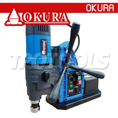 OK-50V สว่านขาแม่เหล็ก 50 มม. 1700 วัตต์ 220V OKURA ใช้กับดอกเจ็ทบอร์ท-ดอกก้านลด-ใช้คู่หัวสว่าน ดูดได้ทุกวัสดุพื้นเรียบ ระบบสูญญากาศ