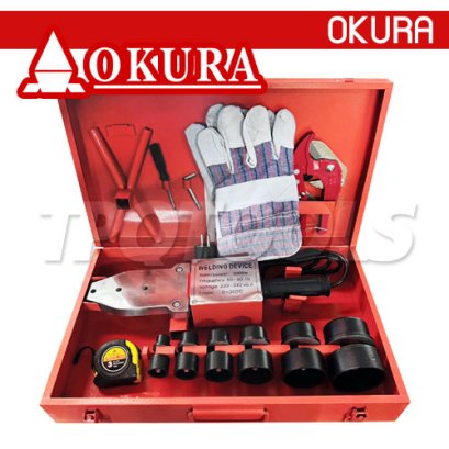 OK-63PEW เครื่องเชื่อมท่อ 1500W / 220V / 50Hz ขนาดท่อ 20-63 มม. ความร้อนสูงสุด 300&deg;C OKURA Pipe welding machine